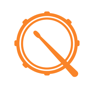 Pronájem bicích – logo